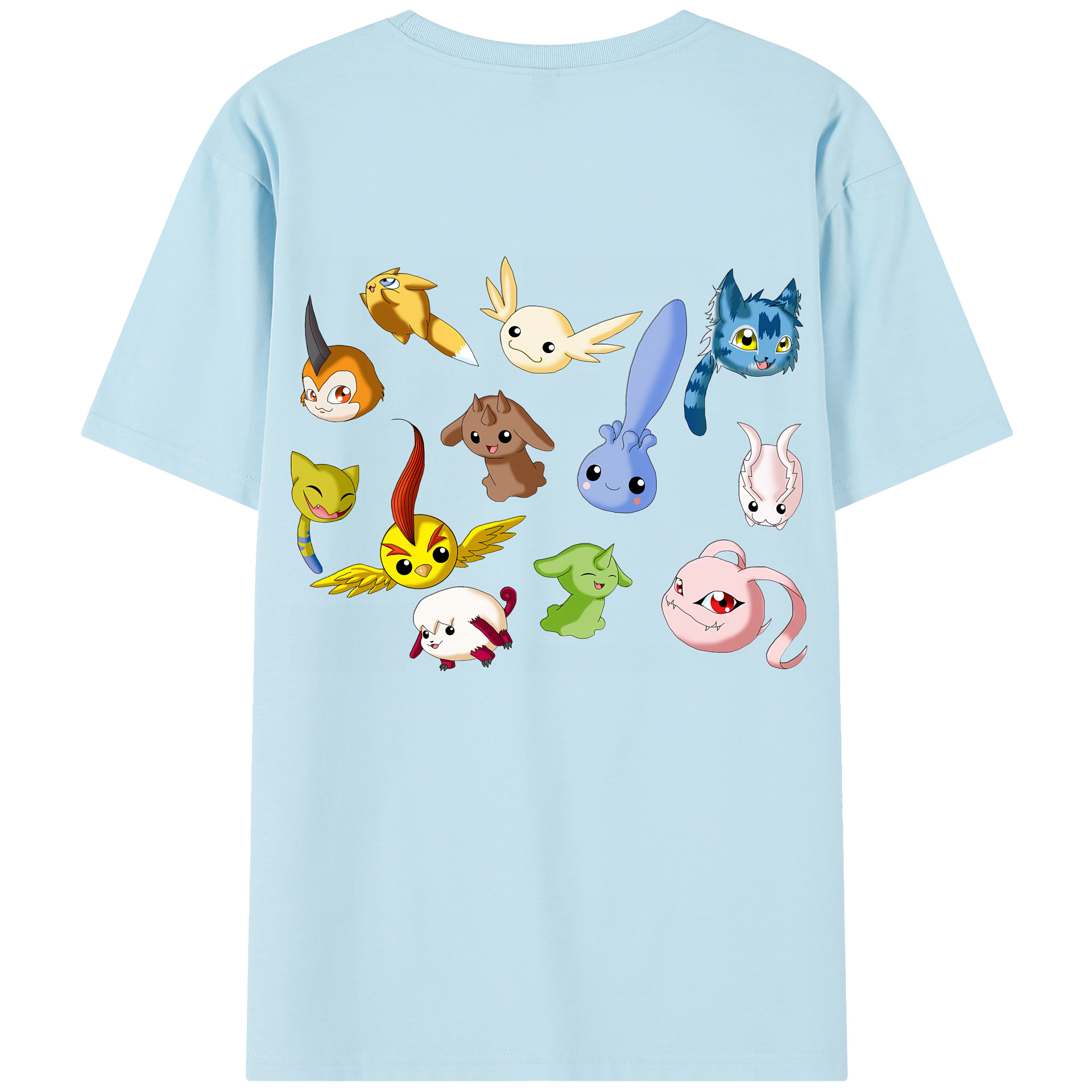 （画像用） Digimon デジタルモンスター/デジモン 綿100％半袖Tシャツ（背面プリント）